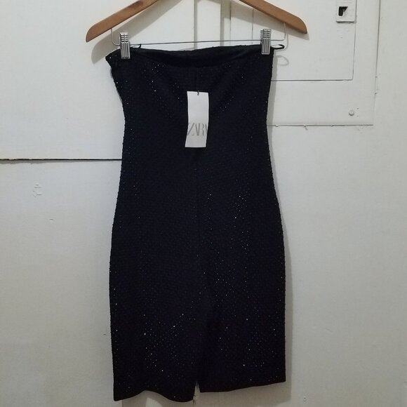 NWT BLACK RHINESTONE SHORT SPARKLY JUMPSUIT - Picture 9 of 9